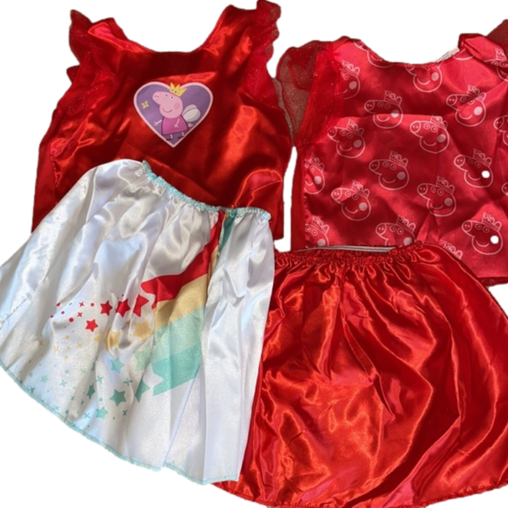 Peppa Pig fantasy play costume 4-piece set 4-6x New